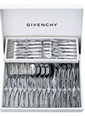 上海现货 日本制givenchy纪梵希不锈钢西餐具 刀叉勺礼品盒