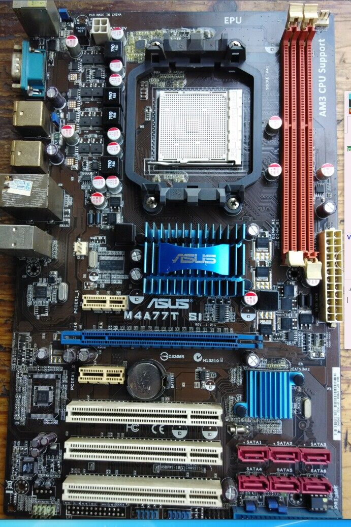 华硕m4a77t si包稳定! 770 amd am3 ddr3 独立四核主板二手电脑
