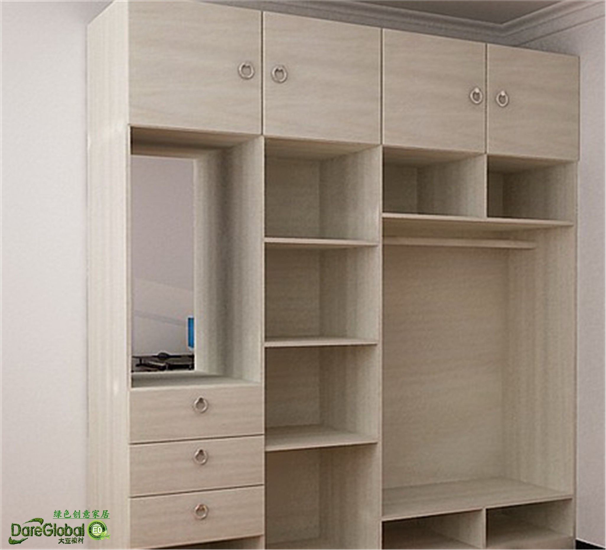 济南厂家 定制定做 大亚e0级 板式家具 推拉门 整体衣柜 衣帽间 宝贝