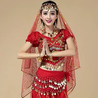 Одежда танцев живота с яркими пятнами марли -индийские танце