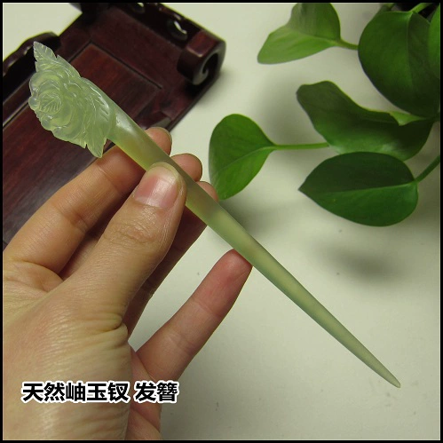 Ретро китайская шпилька из нефрита, оригинальный аксессуар для волос, орхидея