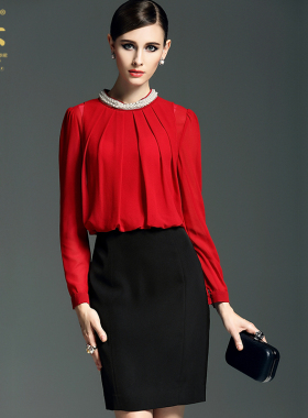 【橘红色连衣裙】_秋冬款连衣裙图片_价格_搭