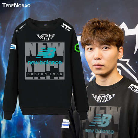 lol衣服男英雄联盟s5全球总决赛skt1比赛服圆领卫衣faker同款队服