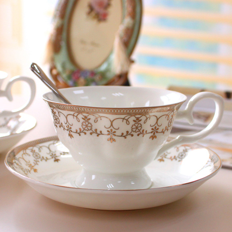 泊杜欧式咖啡杯套装家用创意英式茶杯碟下午茶茶具骨瓷咖啡套具