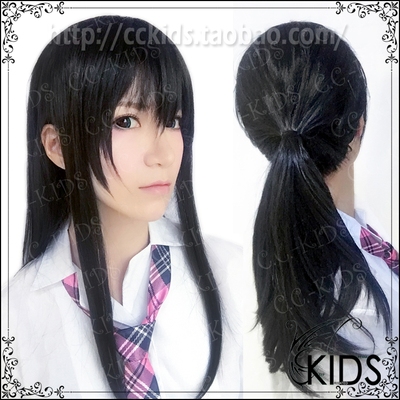 taobao agent 【Cckids】[SQ] Sun Yan and Qiu Tong Hitomi Xiaoyu Xiaoyu Black 70cmcosplay wig