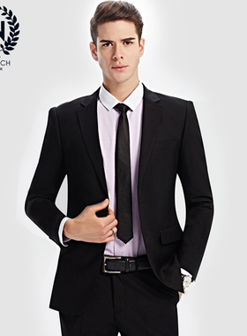 春秋款欧版大码肥佬西服套装男士正装职业装工作服结婚西装套装男