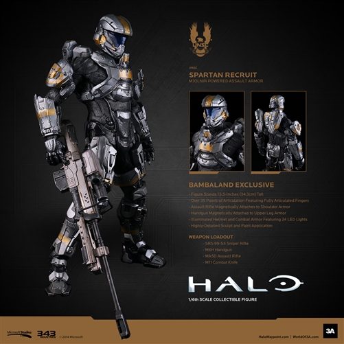 

Военные игрушки для детей 3A HALO UNSC Spartan Recruit BAMBALAND EXCLUSIVE