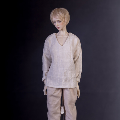 taobao agent Ringdoll official uniform beige cotton long-sleeved home clothing set RC70-51 RD SD BJD uncle clothing