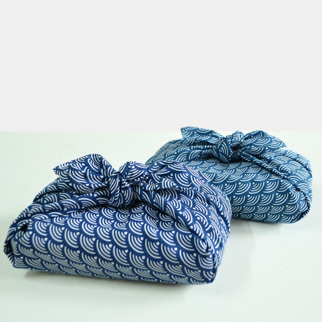 ooin风吕敷 手工复刻版青海波 日式和风包袱皮纯棉 50cm