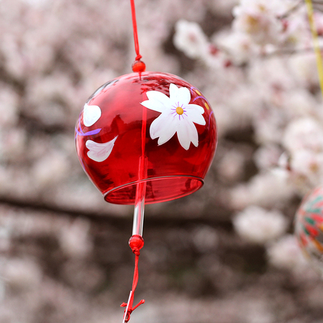 任选2个包邮男女礼品日式玻璃和风挂饰车饰门饰大红玫红樱花风铃