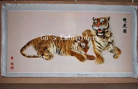 95*155 Boutique Su Emelcodery, вышитый тигр, двойная карта тигра ручной работы Gu, вышитый мягкий стол