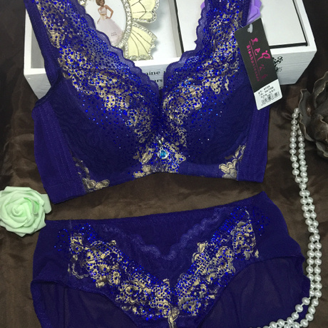 黑色公主带钻文胸 天使之手 按摩聚拢性感时尚 宽肩奢华内衣胸罩