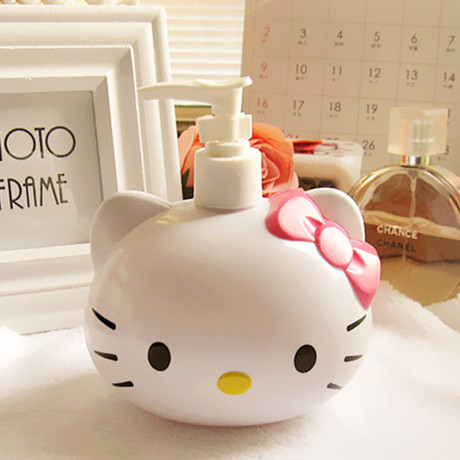 hello kitty凯蒂猫kt可爱洗手液沐浴露洗发水空分装瓶手按压瓶子