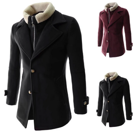 

Пальто мужское Other Lambs Wool Warm Coat Men Winter Overcoat Jacket Tops Boy