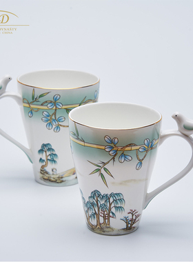 g20杭州峰会国宴特制三件套滤茶杯西湖峰会瓷茶水马克杯子预售