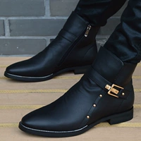Martens, трендовые ботинки, мужские высокие модные зимние короткие сапоги в английском стиле для кожаной обуви, в корейском стиле