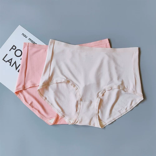 Летнее нижнее белье, антибактериальные тонкие дышащие мягкие комфортные цветные штаны, большой размер, с акцентом на бедрах