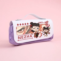 Пенал из искусственной кожи фиолетовый и белый Nezha C