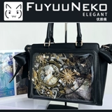 浮游猫 Оригинальная элегантная лента, вместительная и большая сумка через плечо, стиль Лолита