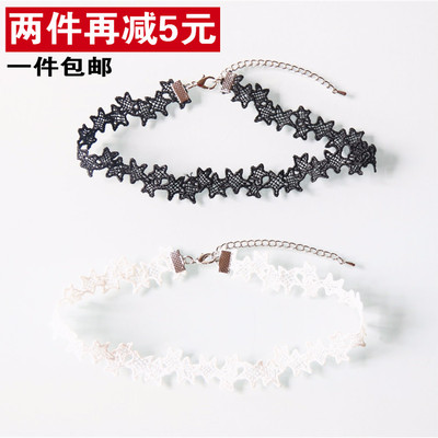 taobao agent Black white short necklace, chain for key bag , accessory, choker