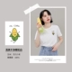 Màu sắc rộng rãi mùa xuân và mùa hè năm 2021 áo phông in hình nhỏ tươi mới của phụ nữ Phiên bản Hàn Quốc của áo sơ mi dưới cùng ngắn tay rộng rãi - Áo phông