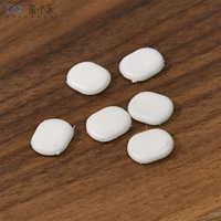 15#Белый эллипс маленькие подушки для ушных зажимов [2]