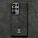 Textured Matte Black Minimalist Suede Microfiber Phone Case for Galaxy S25, S25+, and S25 Ultra