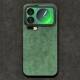 Meobkera Two-Tone Dark Green Black Textured Camera Screen Phone Case for Xiaomi 17