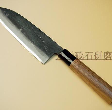 土佐打刃物 三德刀/菜刀 170mm 超级青纸钢 黑打手作锻造