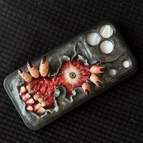 Original Dark 3D Handmade Anatomical Horror – Pro/Plus/Max/Air – 17, 16, 15, 14, 13, 12 iPhone Case