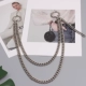Серебряная двойная цепь штанов (грубая цепь) место
