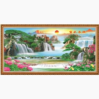 Фенг Шуи живопись водопад ландшафтная картина