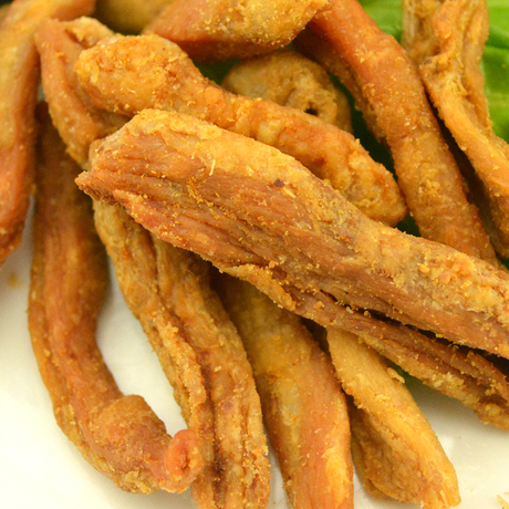 2份包邮青岛小吃特产鹏程脂渣猪油粕渣猪肉条香酥郑庄李村猪肉干