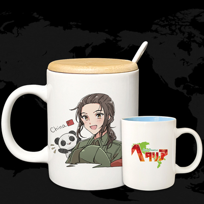 taobao agent Manneng Heitaria Ceramic Cup Italy, Germany, China French Cup Malker Cup Anime Surrounding Gifts