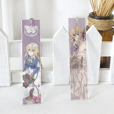 taobao agent Mano Purple Eternal Garden Crystal Bookmark Glass Verrit Japanese two -dimensional anime surrounding gifts