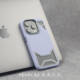 Urban Case Grey Cat Ear Cutout Leather Metal Heatsink Phone Case for iPhone 17, 16, 15, 14 and 13