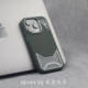 Urban Case Grey Cat Ear Cutout Leather Metal Heatsink Phone Case for iPhone 17, 16, 15, 14 and 13