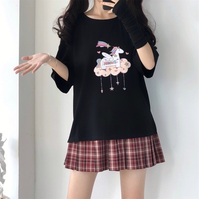 taobao agent Genuine design student pleated skirt, T-shirt, with short sleeve
