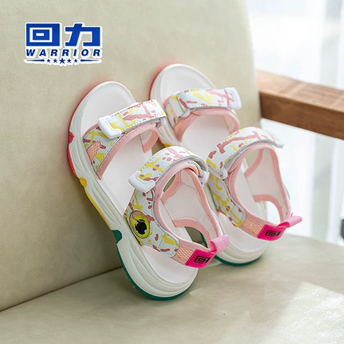 Warrior, летние сандалии для принцессы, модные детские туфли, 2022, в корейском стиле, подходит для подростков, популярно в интернете