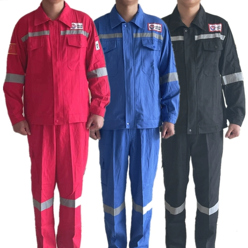 Хлопковый демисезонный износостойкий комплект для работы, рабочая одежда, защита от ожогов