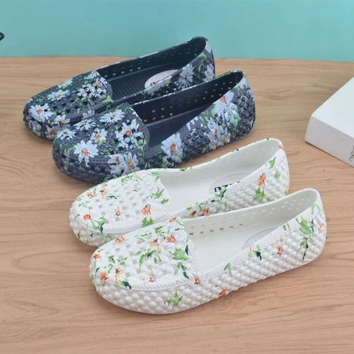 Отпечатки рук и ног, летние сандалии, мягкая обувь, танцующие водонепроницаемые пластиковые туфли для матери, для среднего возраста