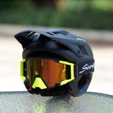 велошлем 山地车越野am半盔速降赛车超轻自行车成人骑行头盔竞赛全地形3/4