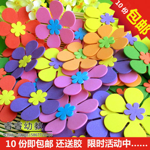 Layout for kindergarten on wall, decorations, board, sticker from foam flower-shaped, flowered