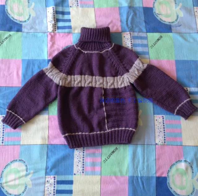 Woven woolen knitted children's base keep warm sweater, high collar