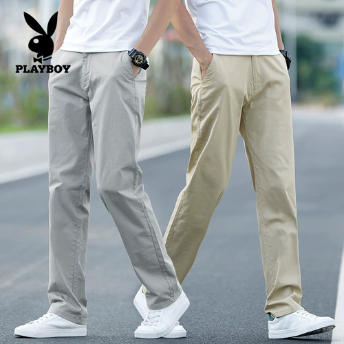 Playboy, осенние хлопковые эластичные штаны, свободный прямой крой