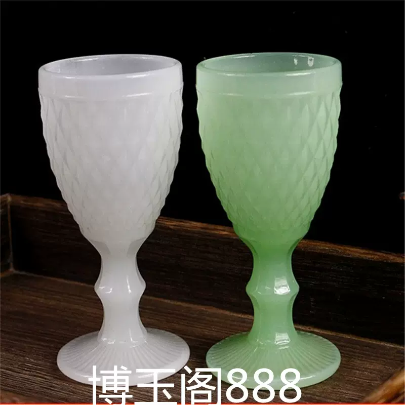 天然鲁山绿翠玉碗玉筷子玉碗摆件可做米饭碗茶碗可代做证书-Taobao