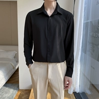 Черная длинная рубашка Y32