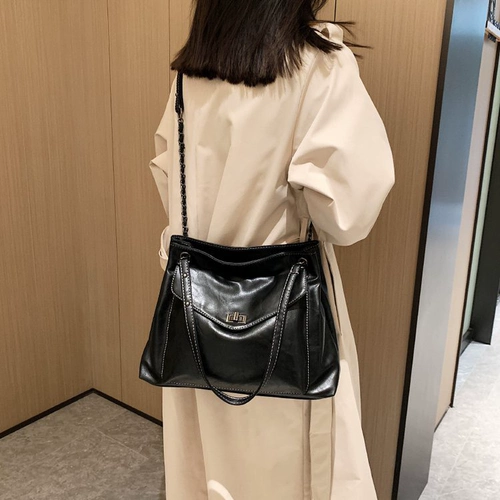 Демисезонная цепь, вместительная и большая сумка через плечо, делается под заказ, в корейском стиле