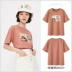 Áo thun nữ bán nguyệt ngắn tay 2020 mùa hè mới của phụ nữ cotton lỏng top trong siêu lửa áo thun nữ nửa tay - Áo phông