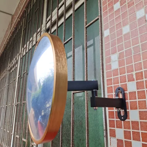 Выпуклое зеркало для супермаркета, широкоугольное зеркало, акриловый отражатель, декоративный уголок для супермаркета, фэн-шуй, золотая алюминиевая рама